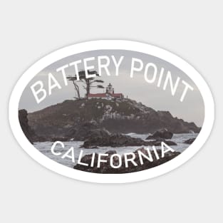 Battery Point Lighthouse Crescent City California Sticker